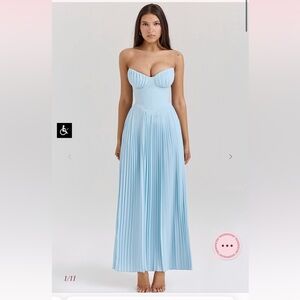 House of CB Marcella Pleated Maxi Dress